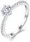 Starchenie Damen Ringe Sterling Silber 925 3A Zirkonia Verlobungsring für Damen,57