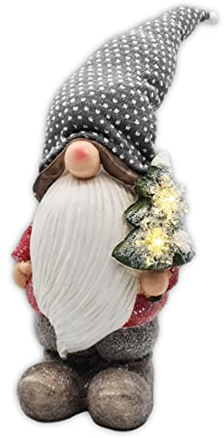 Wichtelstube-Kollektion XL Wichtel Figuren Weihnachten 54cm mit LED Stern Weihnachtsdeko aussen