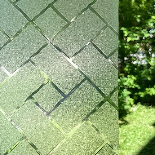 Qualsen Fensterfolie Milchglasfolie Fenster Folie Milchglas Dekofolie Sichtschutzfolie Anti-UV Klebefolie Statisch Haftende Kleberlos Folie Für Büro(Weiß,90x300cm)