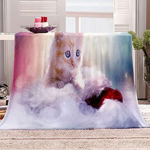 Kuscheldecke Flauschig Flanell 200x200 cm Schön, 3D Drucken Haustier Decke Fleecedecke für Kinder Erwachsene, Katze Weich Decken Mikrofaser Wohndecke Tagesdecke Decke Sofa & Bett