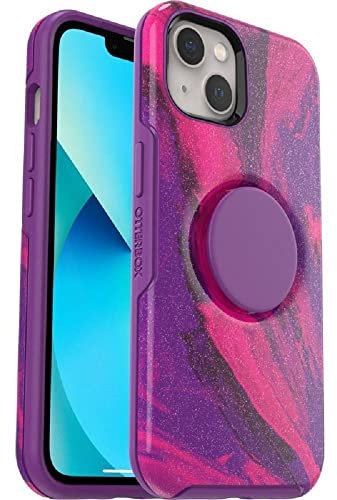 OtterBox Symmetry Series Schutzhülle für iPhone 13 mit integriertem PopGrip in Berry Flow