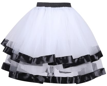 Prime Deals of The Day Today Only Karneval Kostüm Damen Tüllrock Regenbogen Damen Rosa Korsett Kleid Röcke Damen Knielang Marienkäfer Haarreif Damen Baby Fasnachtskostüm Tüllrock Schwarz S