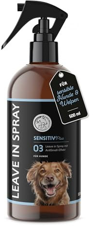 Annimally Sensitiv Plus Leave-In Spray - Natürliche Kämmhilfe & Glanzspray für sensible Hunde & Welpen, ph-neutrales Kämmspray, ohne Silikone, Parabene & künstliche Duftstoffe - 500 ml