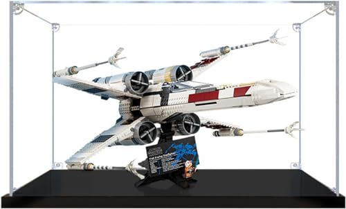 Acryl Vitrine Kompatibel Mit 75355 X-Wing Starfighter, Schaukasten Showcase Staubdichte Display Case für 75355 - Nicht Enthalten Modellbausatz