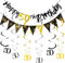 50 Geburtstag Mann Frau Deko, 50 Geburtstag Deko Banner Wirbel Set, Deko 50. Geburtstage Mann Luftschlangen, 50. Geburtstags Deko Girlande Spiralen Gold,Deko 50 Geburtstage,Partydeko 50er Geburtstags