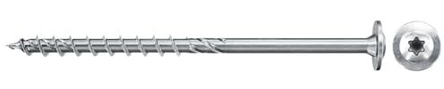 fischer - Vis de charpente PowerFast FPF II WTP 6,0x180 revêtement zingué, Filetage partiel, tête Disque avec Empreinte Torx/Boîte de 100