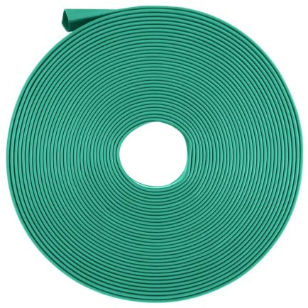 Unifizz Heat Shrink Tubing 7mm Dia 11mm Flat Width 2:1 Ratio Shrinkable Tube Cable Sleeve 5m - Green