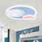 LUCKINHAND LED Deckenleuchte Blau Stern Mond Deckenleuchte Dimmbar mit Fernbedienung,Nachtlichtfunktion,Kinderzimmer Schlafzimmer Wohnzimmer Flur Jungen und Mädchen Schlafzimmer Deckenleuchten 40cm