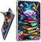 RWUTYTIUL for Amazon Kindle Fire 7 Tablet (12th Generation, 2022 Release) Clear Case, Transparent Shockproof Protective Shell Lightweight TPU Case for Kindle Fire 7 2022, Book Lotus
