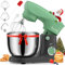 Küchenmaschine Knetmaschine 1500W | Facelle 5,5L &4,5L Teigmaschine Rührmaschine | Geräuscharm| 10+P Teigknetmaschine mit Rührhaken, Knethaken, Schneebesen und Spritzschutz
