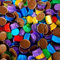 Icy Cups Delicious Chocolate Flavour Candy in Multi Colored Foil Wrapped Chocolate Candy Cups | Ideal for Christmas (500g)