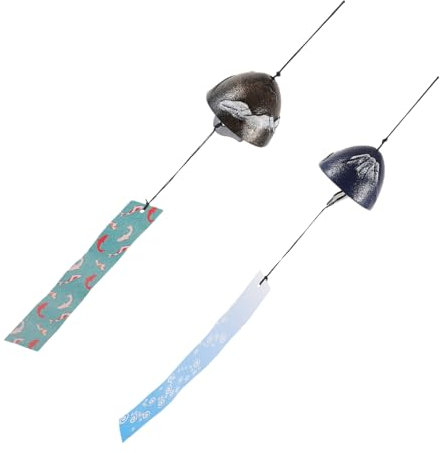 Happyyami 2stücke Eisen Anhänger Windglocken Mount Fuji Windspiele Im Japanischen Stil Hängende Ornamente Für Draußen Heimdekorationen