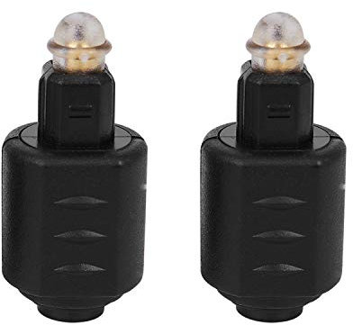 Pqahffowr 2 paquetes ópticos de 3,5 mm mini conector jack a digital Toslink adaptador