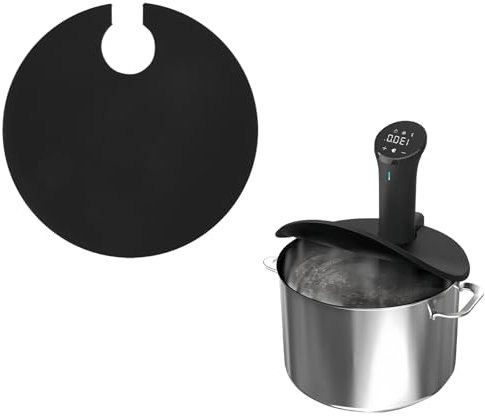 Tapa de Silicona para Sous Vide, Antievaporación, Compatible con Ollas de Hasta 28 cm, Cocina Precisa a Baja Temperatura, Sello Hermético, Ideal para Anova y Otros Circuladores