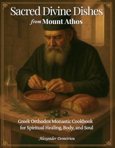 Sacred Divine Dishes from Mount Athos: Greek Orthodox Monastic Cookbook – Traditional Fasting Recipes and Simple Mediterranean Meals for Spiritual Healing, Body, and Soul