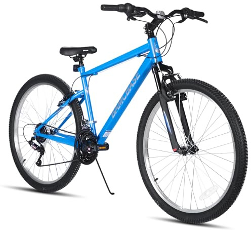 HILAND 26/27,5/29 Zoll Mountainbike, 18-Gang MTB für Herren und Damen, Fahrrad mit V-Bremsen und Federgabel, Mountainbike für Erwachsene, für Stadt und Gelände