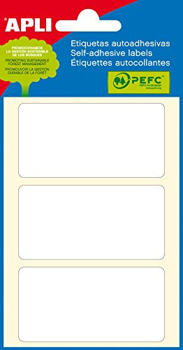 Apli Mini Label 24 x 67 mm, colore bianco (confezione da 18)