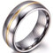 JewelryWe Schmuck 6/8mm Breite Wolframcarbid Herren-Ring Damen-Ring Gold Rille in der Mitte Partnerringe Hochzeit Engagement Band Größe 52 bis 74