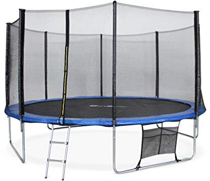 Pack Trampoline Ø430cm Vénus XXL avec Filet, échelle, bâche, Filet Chaussures, kit d'ancrage