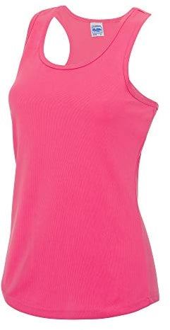 Just Cool Girlie Fit Sports Ladies Vest / Tank Top (S) (Electric Pink)