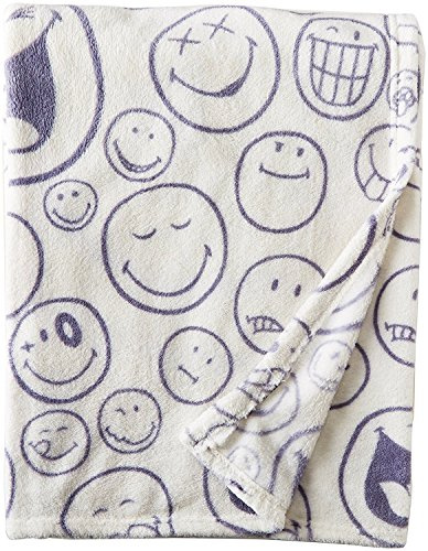 Official Smiley World Soft Throw Blanket | Cute Plush Blanket | 50 x 60 Inches