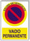 WOLFPACK LINEA PROFESIONAL - Cartel Vado Permanente 30x21 cm.