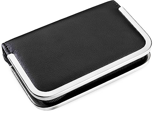 REMOS Nageletui leer aus echtem Leder zum Bestücken mit 6 Instrumenten - schwarz