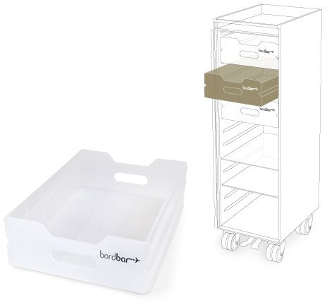 Bordbar Kunststoffschubkasten für Trolley und Box