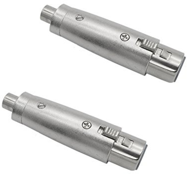 Eightnoo Professional Nickel Plated RCA Female to XLR Female Adapter Jack Plug Adapter Converter for KTV Microphone Music Industry,Microphones,DJ's,PA Systems,Instrument, Pack of 2