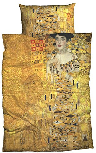 Goebel Satin-Bettwäsche nach Gustav Klimt Adele Bloch 155x220 cm Gold