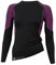 STARK SOUL Damen Seamless Ski Funktionswäsche, Outdoor Unterwäsche (L/XL Hemd schwarz/pink)