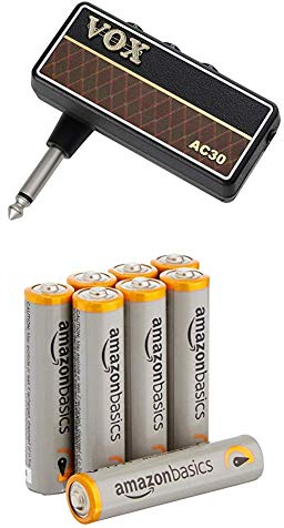 VOX amPlug 2 AC30 (AP2-AC) Gitarren-Kopfhörer-Verstärker Classic AC30 n/a mit Amazon Basics Batterien