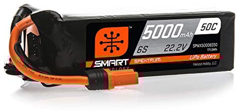 Spektrum 22.2V 5000mAh 6S 50C Smart LiPo-Akku: IC5, SPMX50006S50