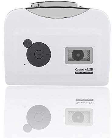 Lazmin Standalone Cassette Player, USB Cassette Tape to MP3 Converter Directly to USB Disk Audio Music Player with Earphones