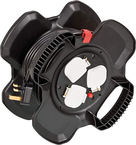 Brennenstuhl Rubber Cable Reel X-Gum (15m, Special Rubber Mixture, for Indoor use, Made in Germany)