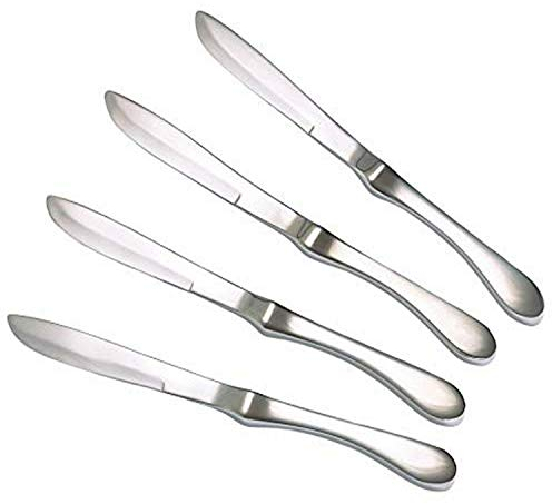 Knork Geschmiedetes Original Tafelmesser, offener Schaft, glänzend, 4-teiliges Set