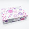 Geschenkpapier zum 60. Geburtstag, 2 Bögen + 2 passende Geschenkanhänger für Frauen zum 60. Geburtstag, Rosa, Lila, Weiß, Geschenkpapier für Frauen