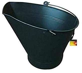 Marco Paul Negro Estilo Vintage Grande Acero Fireside Carbón Scuttle Bucket Hod Carbón Fuego leña titular de leña Kindling Ash Almacenamiento Chimenea Accesorio Decoración del Hogar