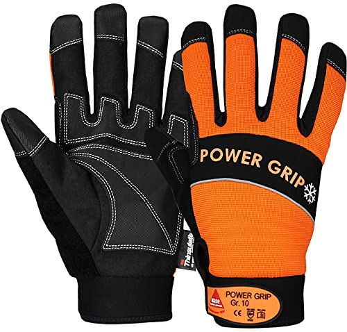 Hase Montagehandschuh Power Winter aus Ziegennappaleder, Oberteil aus Micro Gewebe, mit Klettverschluss und Neoprenbündchen, gefüttert, geeignet für den Winter (100, 11)