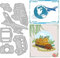 GLOBLELAND Stanzschablonen Transportthema Metall Schneiden Schablonen Auto, Flugzeug, Zug und Koffer Stanzformen für Kartenherstellung und DIY Scrapbooking Dekor
