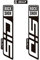 Adesivi compatibili con forcella bici Rock Shox Sid Select + 2020