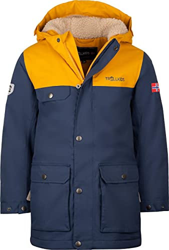 Trollkids Parka Gudvangen, Mystisches Blau/Goldgelb, Größe 164