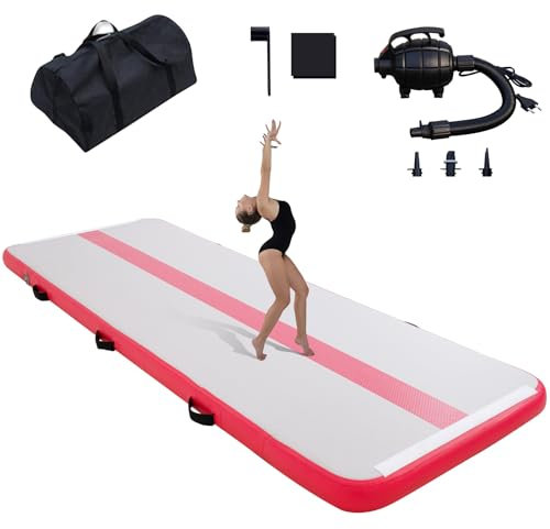 Tuxedo Sailor Airtrack Mat 2M/3M/4M, 10cm High Tumbling Mat, Inflatable Gymnastics Mat, Air Track Mat with Electric Air Pump, Gym Mat for Home/Gym/Cheerleading/Yoga