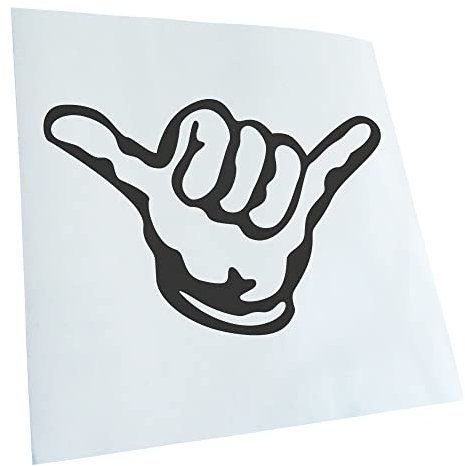 Kiwistar - Autoaufkleber - Dunkelgrau - 24x15cm Hang loose - Alles locker - Shaka - Heckscheibe Auto Aufkleber wetterfest für Kfz LKW Mofa Truck - Sticker außen selbstklebend Tuning Zubehör für