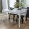 Gecheer Esstisch Esszimmertisch | MDF Tischfl?Che und Plastikbeine | Tisch für Esszimmer Wohnzimmer Küche 116 x 66 x 76 cm Hochglanz Weiss