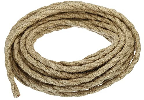 PATIKIL 32.8Ft Intrecciato Elettrico Corda Leggero Cavo, Certificato UL 18AWG Vintage Industriale Corda Rivestito Lampada Intrecciato Filo per Pendente Luce Lampadina DIY Progetto, Marrone