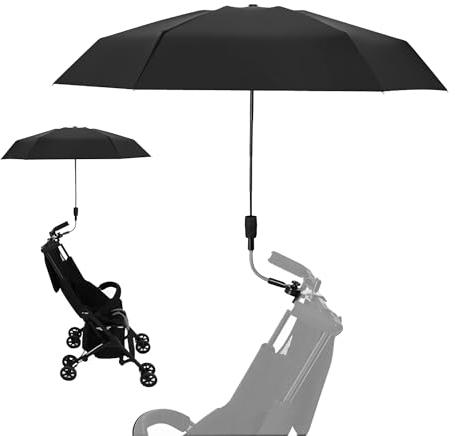 Universal Sonnenschirm für Kinderwagen UV Schutz, UPF50+, Kinderwagen Regenschirm Universal, Kinderwagen Sonnenschirm, 90 cm Durchmesser für Kinderwagen und Buggy mit Einem Regenschirmgriff