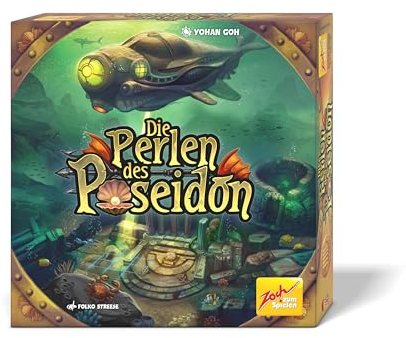 Zoch 601105174 - Die Perlen des Poseidon (Brettspiel) - spannendes Familienspiel ab 8 Jahre für 2-4 Spieler mit innovativem Spiel-Material zum Stempeln & Rätseln, ca. 30 Min. Spieldauer