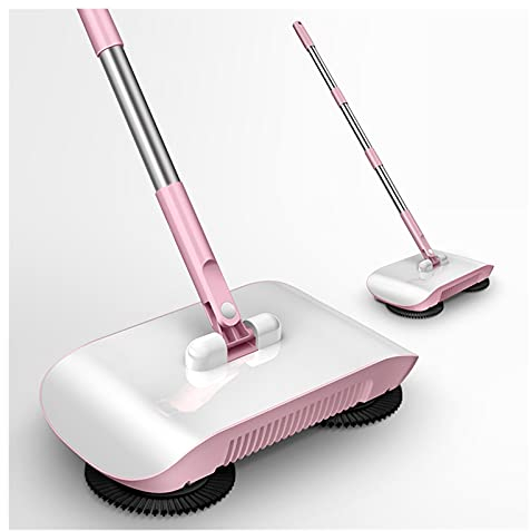 Pulitore a Vapore Portatile Scopa Intelligente Robot Aspirapolvere Pavimento Casa Cucina Spazzatrice Mop Spazzatrice Maniglia Domestica Mop Robot pulitore per la Pulizia dei Pavimenti (Colore : Pin