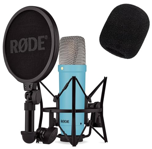 Rode NT1 Signature Blue Studio-Mikrofon Blau + keepdrum WS2 Popschutz